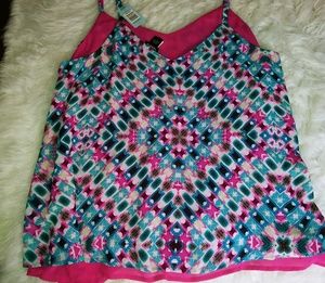 torrid multi print chiffon tank